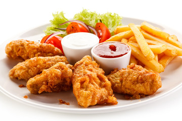 Fried chicken nuggets