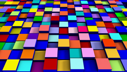 abstract colorful cubic background