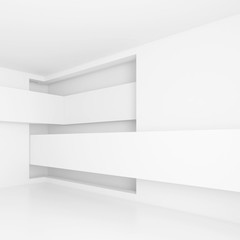 3d Illustration of  Modern Interior Design. Minimal Architecture Background
