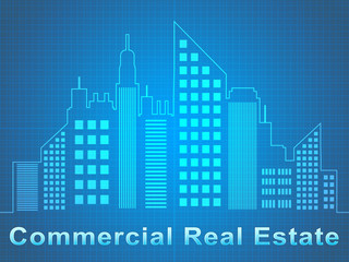 Commercial Real Estate Represents Offices Sale 3d Illustration