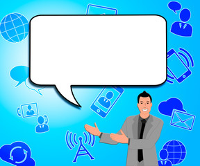 Speech Bubble Meaning Blank Message 3d Illustration