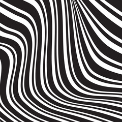 optical art abstract background wave design black and white