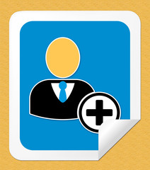 Obraz premium Join Up Sign Icon Shows Registering 3d Illustration