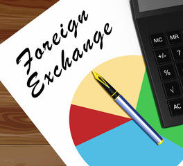 Foreign Exchange Means Forex Rate 3d Illustration