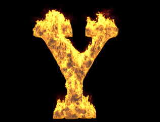 Y made of flames