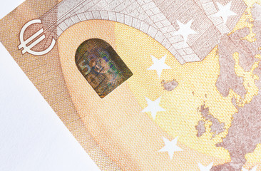Security features of the new 50 euro banknote. The new version of the banknote was released in April 2017. Theme portrait of Europa.
