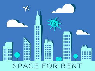 Space For Rent Represents Real Estate 3d Illustration