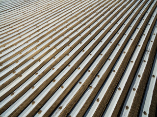 aerial view of asparagus fields covered with white plastic foil in the spring season - germany