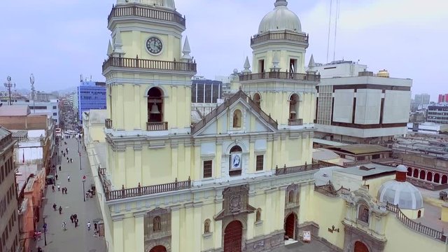Aerial San Pedro Church Lima Peru