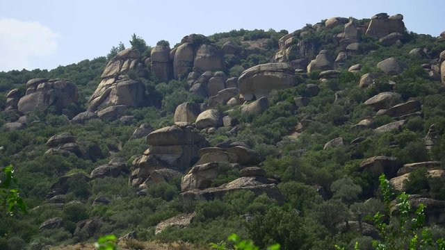 Pan across geological formations surrounded with olive trees. Shaped and sculpted over millions of years, these stunning landscape and rock formations hold invaluable clues to Earth's past and future