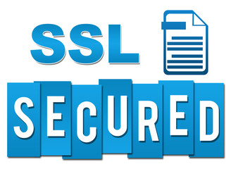 SSL - Secured Socket Layer Professional Blue With Symbol 
