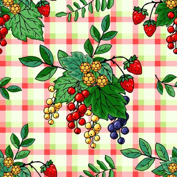 Seamless berries pattern