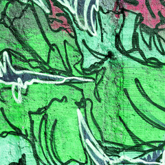 Street wall graffiti