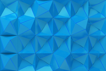 Pattern of blue pyramid shapes