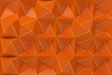 Pattern of orange pyramid shapes