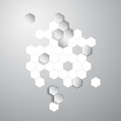 Vector abstract color 3d hexagonal. Honeycombs