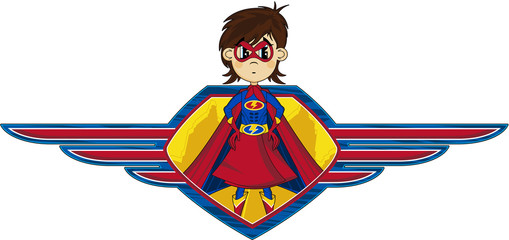 Cartoon Heroic Superhero Character