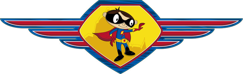 Cartoon Heroic Superhero Character