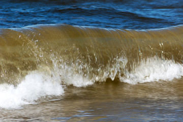 Splashing sea wave.