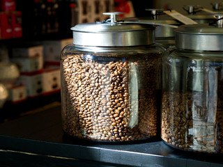 Coffee beans in the jar