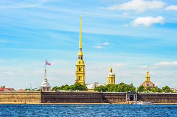 Peter and Paul Fortress across the Neva river, St Petersburg, Russia