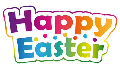 Happy easter ! Colorful banner 