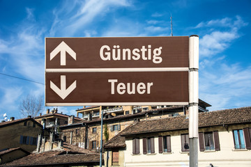 Obraz premium Schild 230 - Günstig