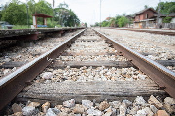 Railway track-shallow depth of field