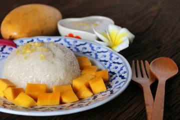 Mango sticky rice.