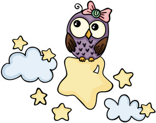 Owl on a star
