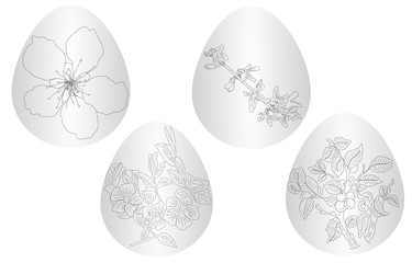 Black easter egg outline