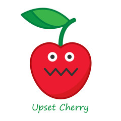 Card Cherry Emotions. Vector illustration.