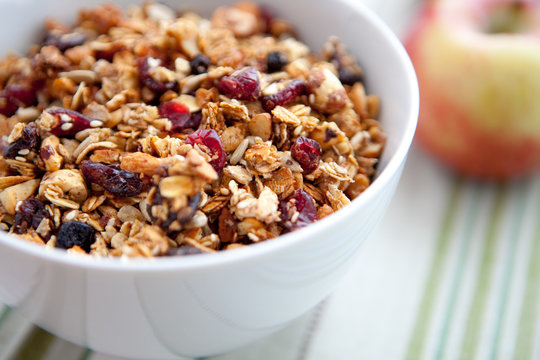 Healthy granola in a bowl