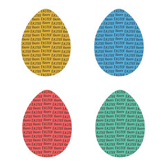 Hand drawn eggs with hand drawn lettering,