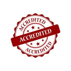 Obraz premium Accredited red stamp illustration