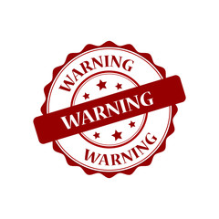 Warning red stamp illustration