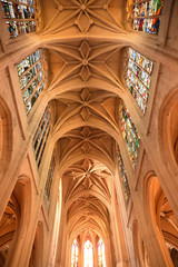 Voûtes de la nef de l'église Saint-Gervais à Paris, France