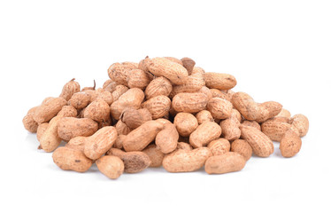 Peanut isolated on white background (peanut)