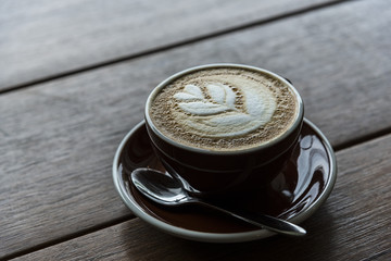 Cup of coffee with beautiful Latte art