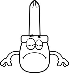 Sad Cartoon Screwdriver