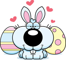 Cartoon Easter Bunny in Love