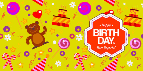 Seamless pattern for birthday