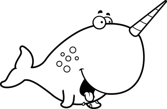 recommend clip art: Hungry Cartoon Narwhal