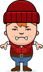 Angry Cartoon Little Lumberjack