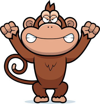 recommend clip art: Angry Cartoon Monkey