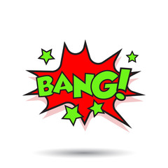 Bang comic sound effects. Sound bubble speech with word and comic cartoon expression sounds vector illustration.