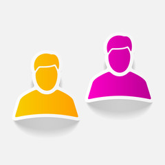 realistic design element: man