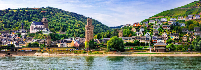 Germany travel - cruise over Rhine valley - pictorial town Oberwesel