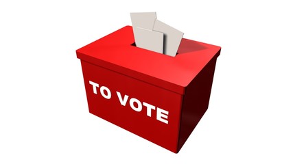 To Vote - Nominate, Candidate, Suggestion Box isolated on white