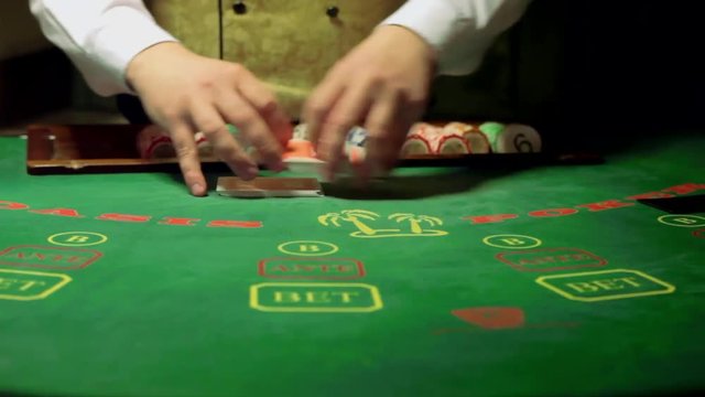 casinos, the dealer shuffles the cards